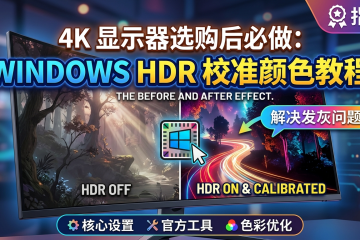4K 显示器选购后必做：Windows HDR 校准颜色教程