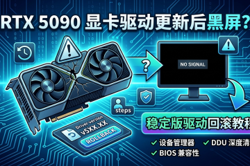 RTX 5090 显卡驱动更新后黑屏？稳定版驱动回滚教程