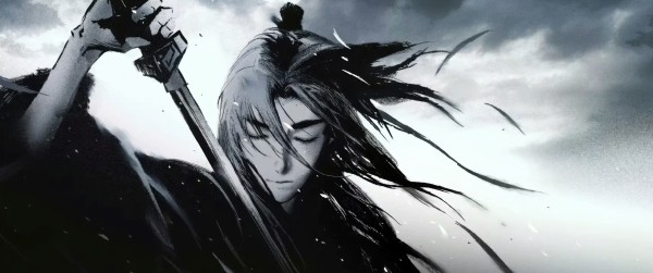 水墨武侠风闭眼剑客4K壁纸