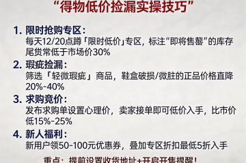 得物怎么低价捡漏 抢购捡漏实操技巧分享