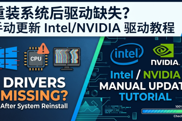 重装系统后驱动缺失？手动更新 Intel/NVIDIA 驱动教程